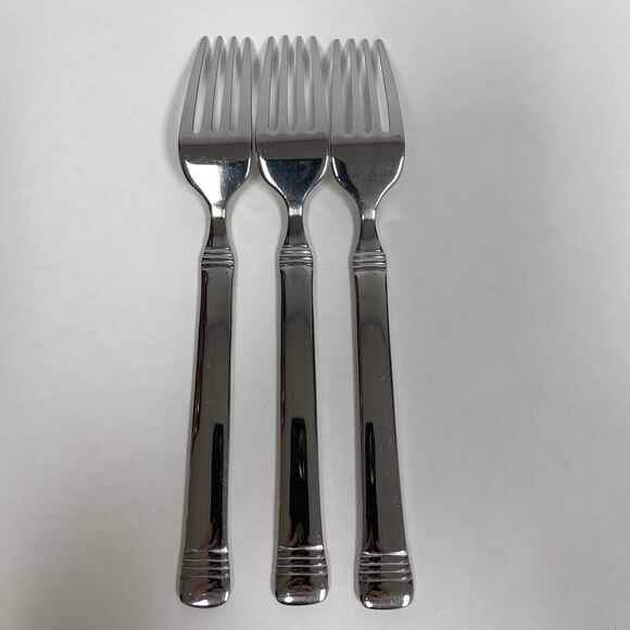 Fitz and Floyd Everyday Bistro Vietnam Silver Forks Lot of 3 - Picture 4 of 6
